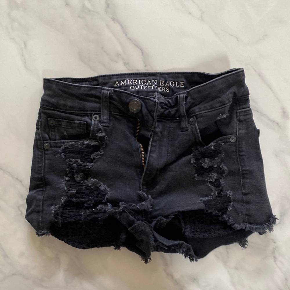 American Eagle Black Denim shorts
